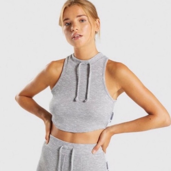 Gymshark Sloung Ribbed Cropped Tank - Picture 2 of 11